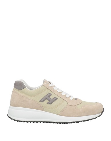 HOGAN Sneakers Beige Leather, Textile fibres