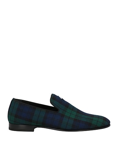 GIUSEPPE ZANOTTI Loafers Dark green Textile fibers