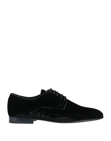 GIUSEPPE ZANOTTI Laced shoes Black Textile fibres