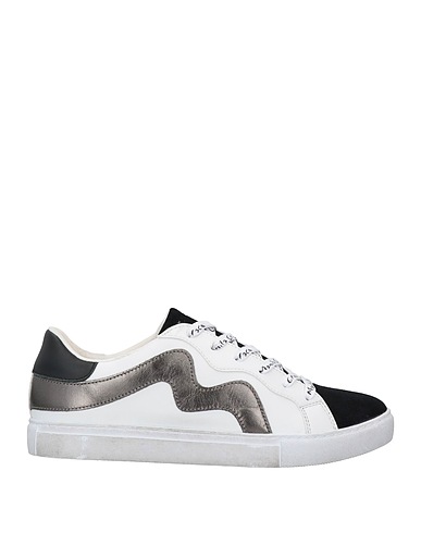 MANILA GRACE Sneakers Lead Soft Leather, Textile fibers