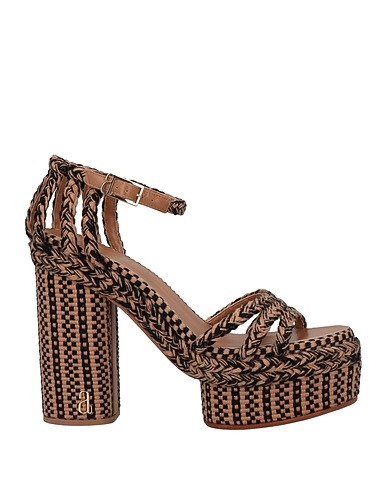 ANTOLINA Paris Sandals Camel Textile fibres