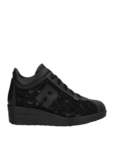 RUCOLINE Sneakers Black Calfskin, Textile fibers