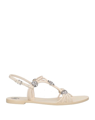 TORY BURCH Sandals Off white 100% Ovine leather