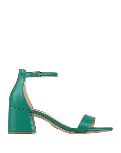 STEVE MADDEN Sandals Emerald green Soft Leather