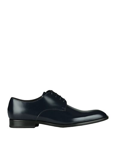 EMPORIO ARMANI Stringate Blu navy 100% Pelle di vitello