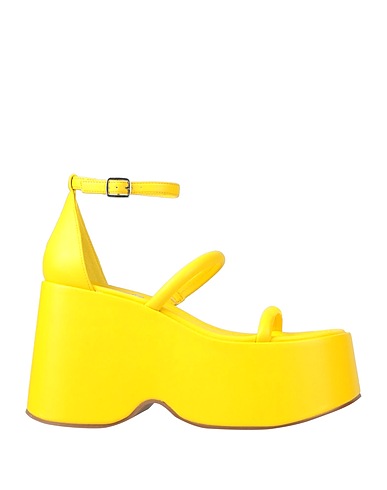 STEVE MADDEN Sandals Yellow Synthetic fibers