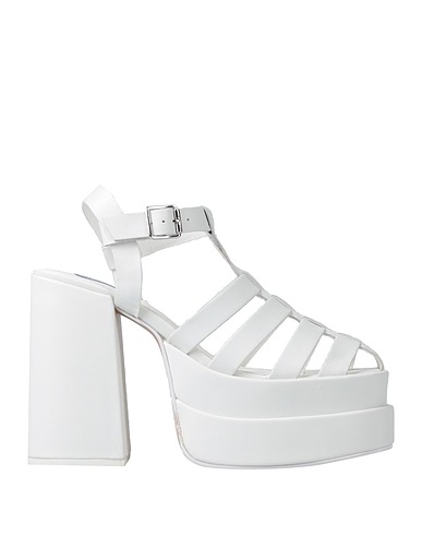 STEVE MADDEN Sandals White Soft Leather
