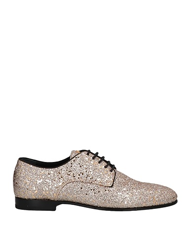 GIUSEPPE ZANOTTI Laced shoes Gold Textile fibers