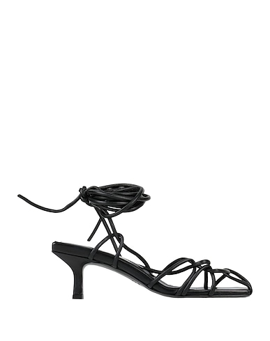 LIVIANA CONTI Sandals Black Textile fibers