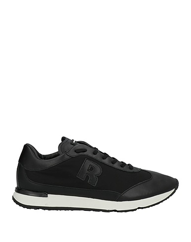 RUCOLINE Sneakers Black Soft Leather, Textile fibers