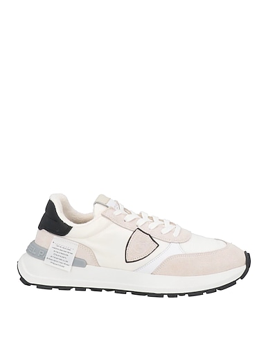 PHILIPPE MODEL Sneakers White Soft Leather, Textile fibers