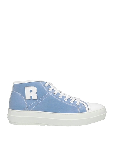 RUCOLINE Sneakers Light blue Soft Leather, Textile fibers