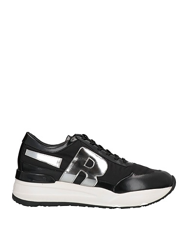 RUCOLINE Sneakers Black Soft Leather, Textile fibers