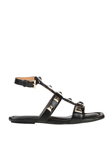 TWINSET Sandals Black Soft Leather