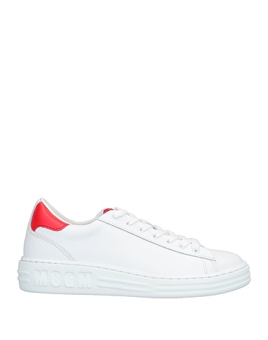 MSGM Sneakers White Soft Leather