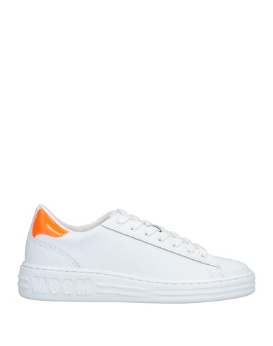 MSGM Sneakers White Soft Leather