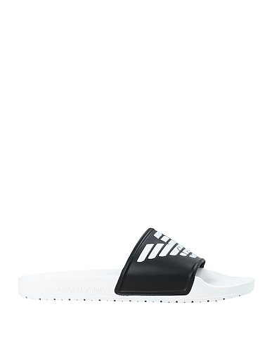 EMPORIO ARMANI Sandals Black 90% PVC - Polyvinyl chloride, 10% Polyurethane