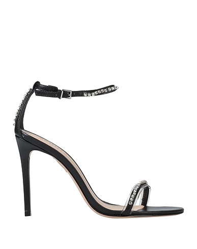SCHUTZ Sandals Black Soft Leather, PVC - Polyvinyl chloride