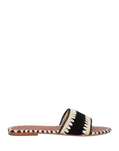DE SIENA Sandals Black Textile fibers