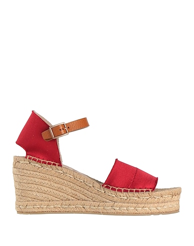 PEDRO GARCÍA Espadrilles Rouge Viscose, Cuir
