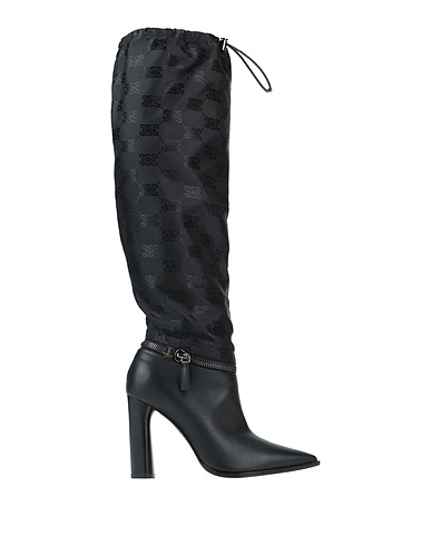 CASADEI Bota Negro Piel, Fibras textiles