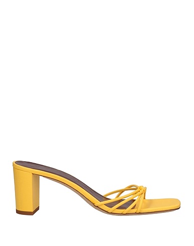 STAUD Sandals Yellow Leather