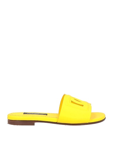 DOLCE&GABBANA Sandals Yellow 100% Calfskin