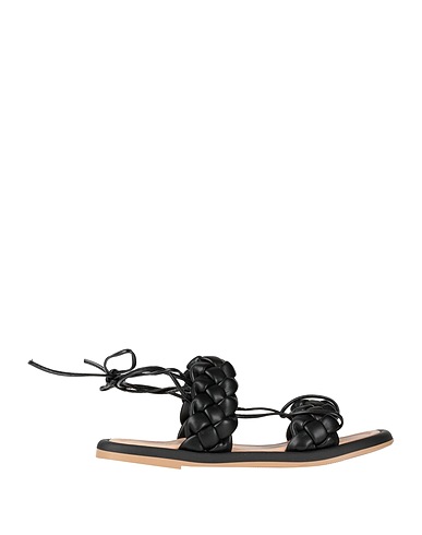 CAFèNOIR Sandals Black Textile fibres