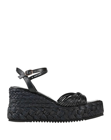 EMANUÉLLE VEE Espadrilles Black Soft Leather