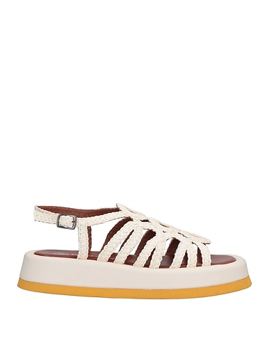 PAS DE ROUGE Sandals Off white Leather