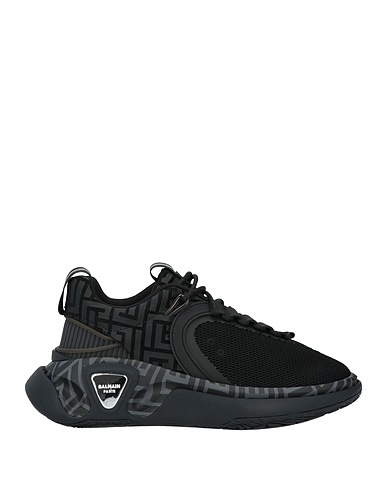 BALMAIN Sneakers Black Textile fibres, Leather