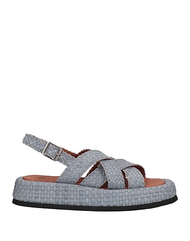 PAS DE ROUGE Sandals Sky blue Leather