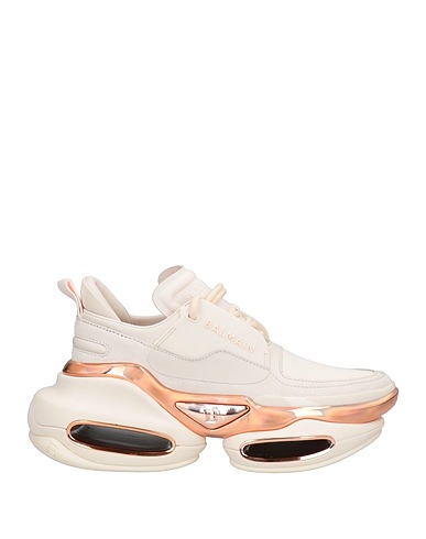 BALMAIN Sneakers White Cow leather, Nylon, Polyester, Thermoplastic polyurethane, Polyurethane
