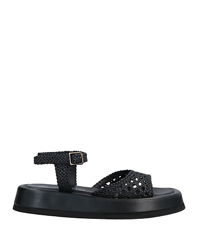 PAS DE ROUGE Sandals Black Soft Leather