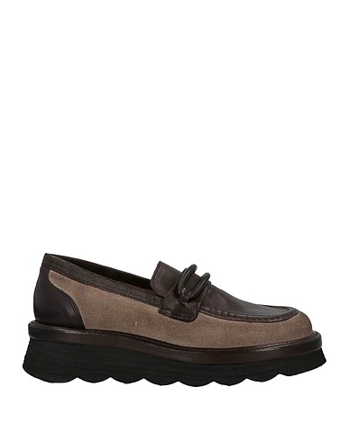 DIVINE FOLLIE Loafers Charcoal Soft Leather