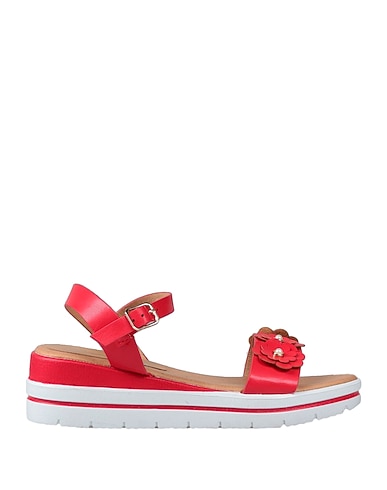 PIAMPIANI Sandals Red Textile fibres