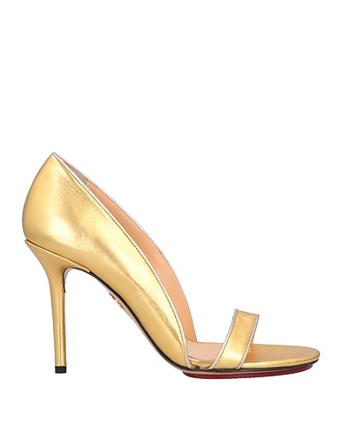 CHARLOTTE OLYMPIA Court Gold Soft Leather