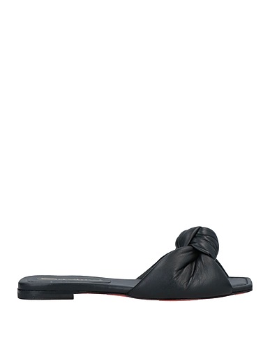 SANTONI 샌들 블랙 가죽