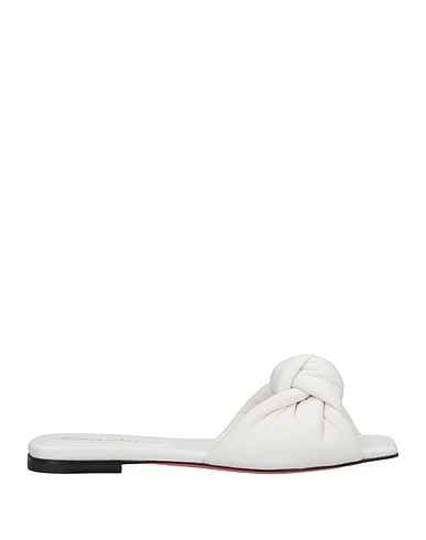SANTONI Sandals White Soft Leather