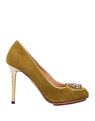 CHARLOTTE OLYMPIA Court Military green Soft Leather