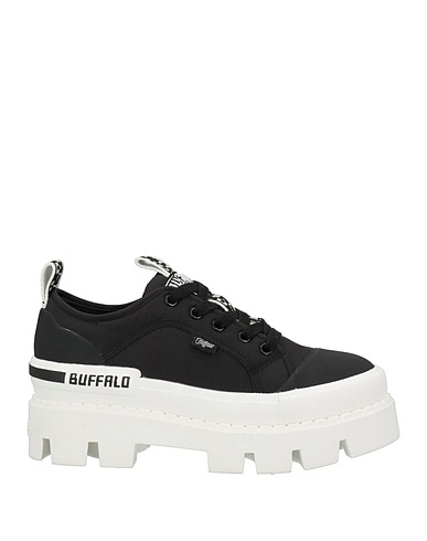 BUFFALO Sneakers Black Nylon, Rubber