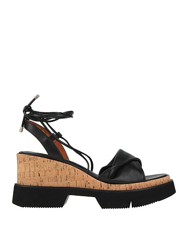 EMANUÉLLE VEE Sandals Black Soft Leather