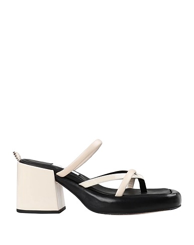 MIISTA Flip flops DELPHINE WHITE SANDALS
 White Calfskin