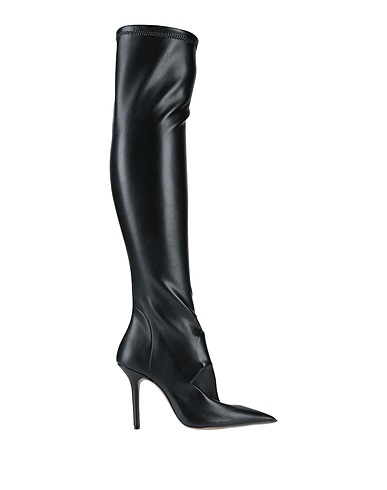 DIVINE FOLLIE Boots Black Textile fibers