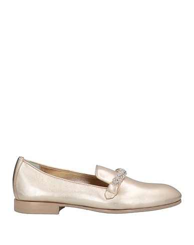 SANTONI Loafers Platinum Leather