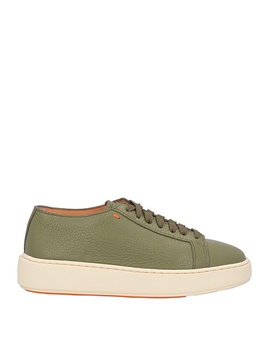 SANTONI Sneakers Military green Soft Leather