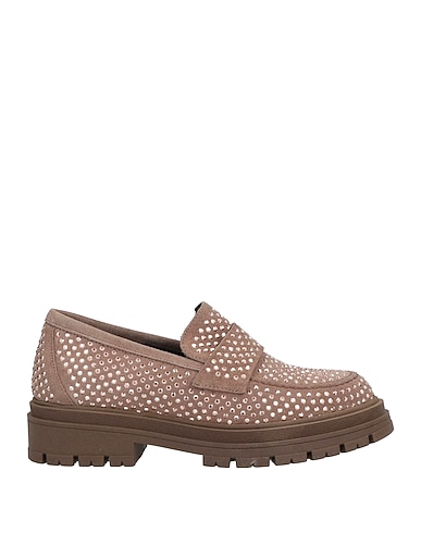 DIVINE FOLLIE Loafers Taupe Soft Leather