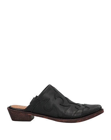 CORAL BLUE Mules and clogs Black Soft Leather