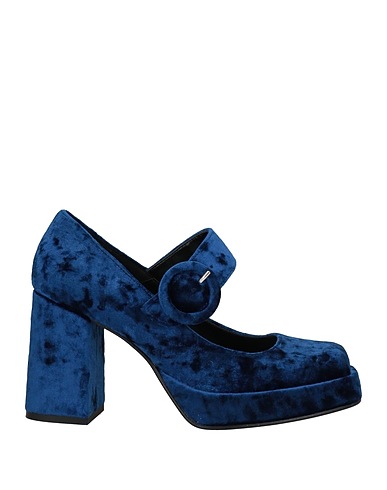 DIVINE FOLLIE Pump Blue Textile fibers