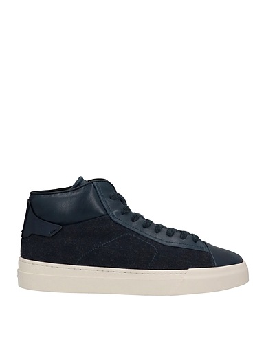 SANTONI Sneakers Midnight blue Soft Leather, Textile fibres